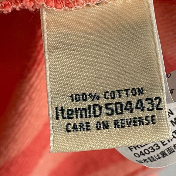 LL Bean Rugby Henley Shirt Sweatshirt Womens 2X Orange Multicolor Stripe - Picture 5 of 10